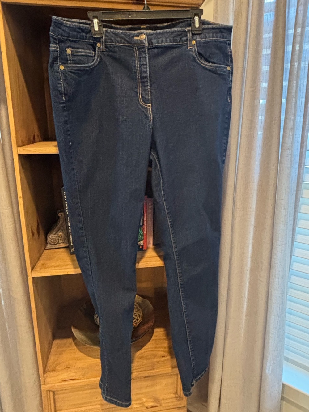 WOMAN WITHIN (Tall)  Dark Blue Skinny Stretch Jeans